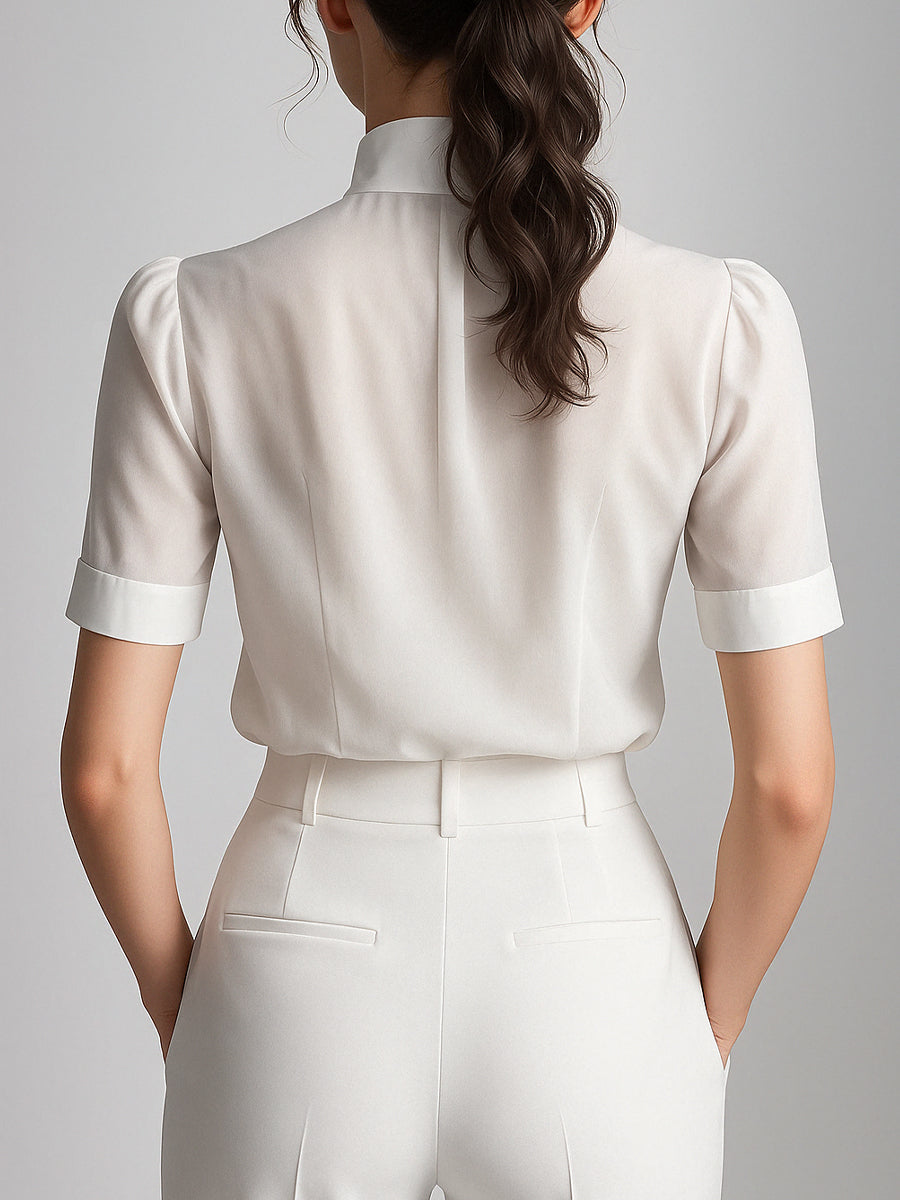 Elegant Blossom Embellished Floral Blouse