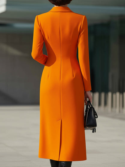 Tangerine Zip-Front Longline Dress