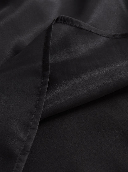 Elegant Black Chiffon High Neck Blouse